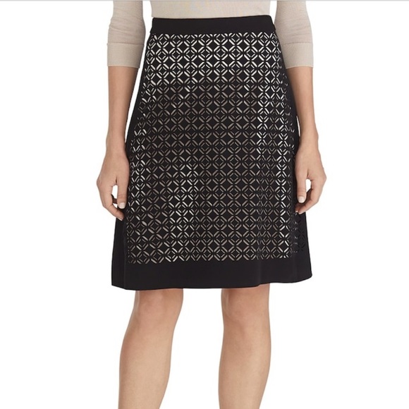 White House Black Market Dresses & Skirts - WHBM - like new, cut out black skirt, size 12